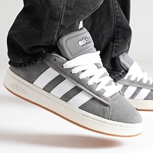 Adidas Classic Gray and White Sneakers
